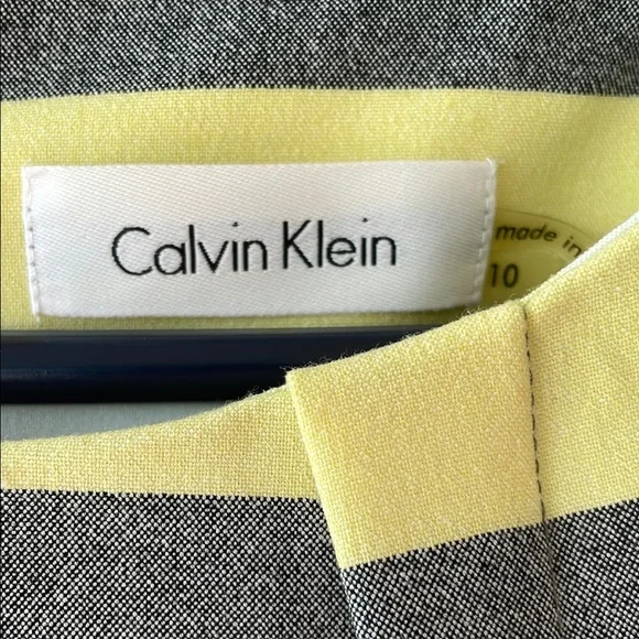 Calvin Klein Yellow and Gray Midi Dress - Picture 2 of 7